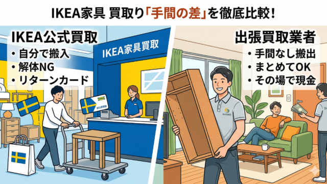 IKEAの家具買取りサービス（公式）と、出張買取業者の「手間の差」を徹底比較