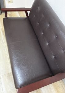 メーカー：不明 2人掛けソファ（合皮）