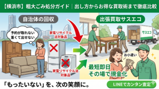 横浜市の粗大ごみ処分ガイド｜出し方からお得な買取術まで