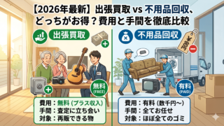 【2026年最新】出張買取 vs 不用品回収、費用と手間を徹底比較