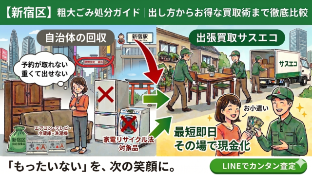 新宿区の粗大ごみ処分ガイド｜出し方から賢い買取術まで徹底解説