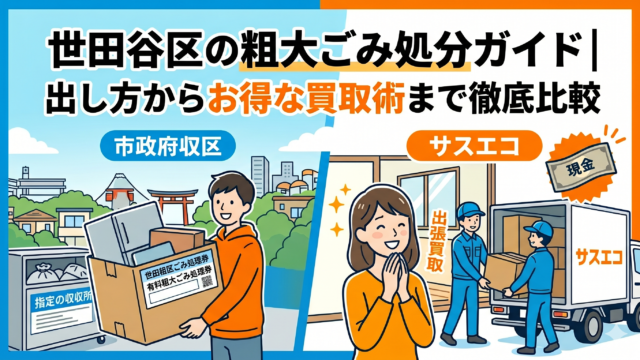 世田谷区の粗大ごみ処分ガイド｜出し方からお得な買取術まで徹底比較