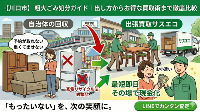 川口市の粗大ごみ処分ガイド｜出し方から賢い買取術まで徹底解説