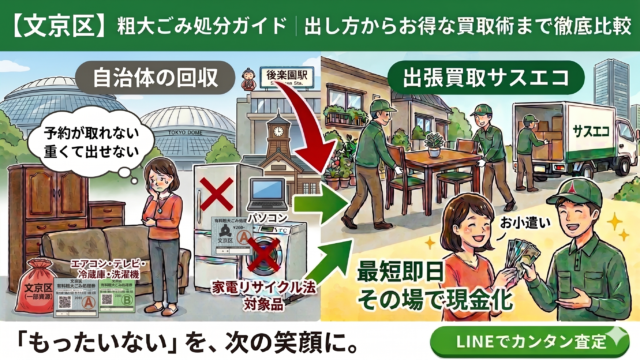 文京区の粗大ごみ処分ガイド｜出し方から賢い買取術まで徹底解説