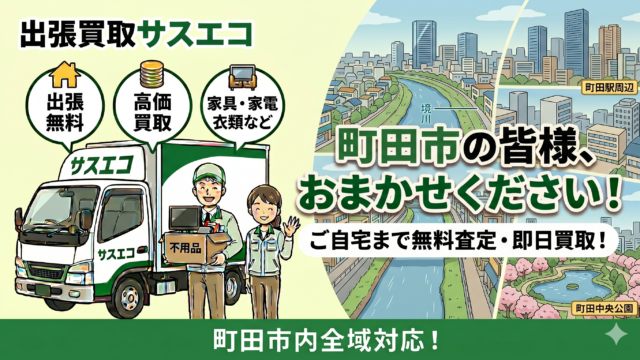 町田市の出張買取サスエコ｜家電や不用品処分ならお任せ下さい