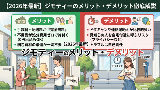 ジモティーのメリット・デメリットとは？出張買取との違いやトラブル対策を徹底解説