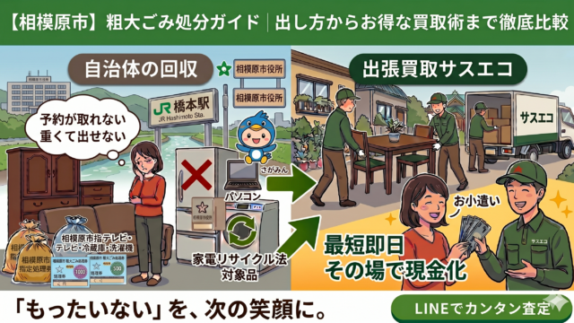 相模原市の粗大ごみ処分ガイド｜出し方から買取術まで徹底解説