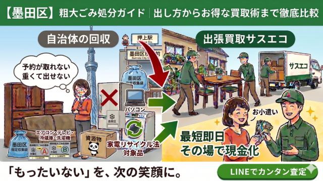 墨田区の粗大ごみ処分ガイド｜出し方から賢い買取術まで徹底解説