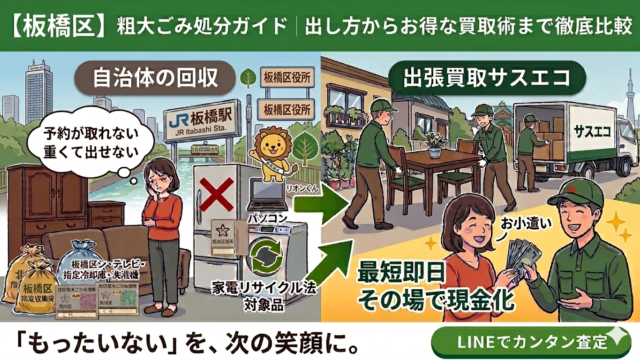 板橋区の粗大ごみ処分ガイド｜出し方から賢い買取術まで徹底解説