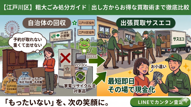 江戸川区の粗大ごみ処分ガイド｜出し方から買取術まで徹底解説