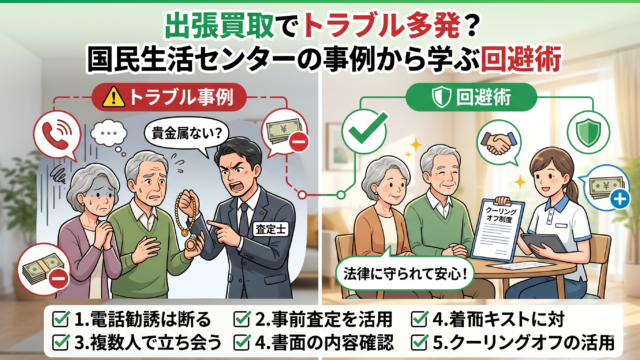 出張買取でトラブル多発？国民生活センターの事例から学ぶ回避術