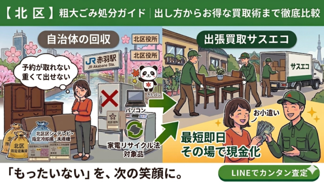 北区の粗大ごみ処分ガイド｜出し方の基本から賢い買取術まで徹底解説