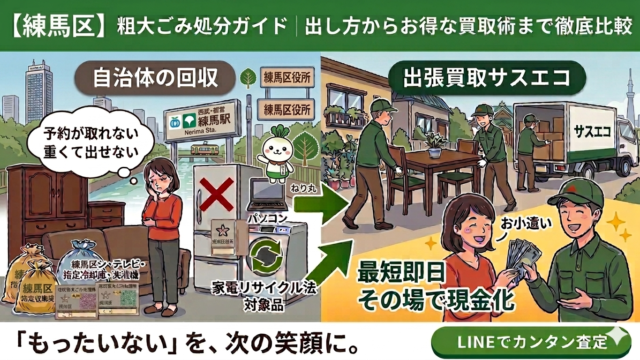 練馬区の粗大ごみ処分ガイド｜出し方から賢い買取術まで徹底解説
