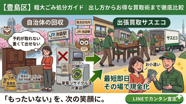 豊島区の粗大ごみ処分ガイド｜出し方の基本から賢い買取術まで徹底解説