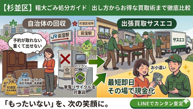 杉並区の粗大ごみ処分ガイド｜出し方から賢い買取術まで徹底解説