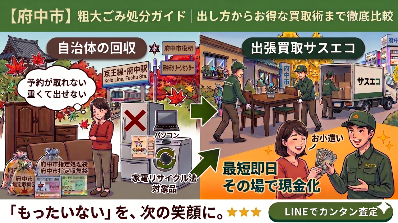 府中市の粗大ごみ処分ガイド｜出し方から買取術まで徹底解説