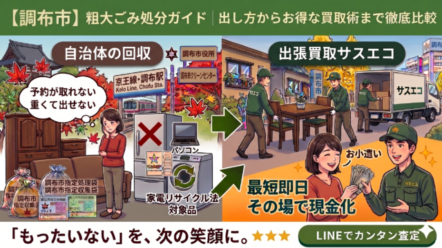 調布市の粗大ごみ処分ガイド｜出し方から買取術まで徹底解説