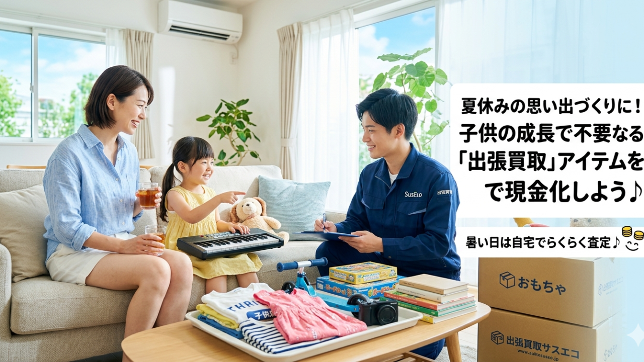 子供の成長で不要になったアイテムを「出張買取」で現金化しよう