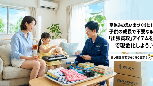 子供の成長で不要になったアイテムを「出張買取」で現金化しよう