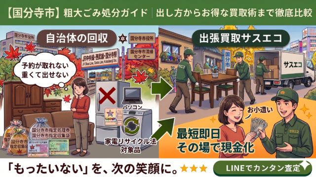 国分寺市の粗大ごみ処分ガイド｜出し方から買取術まで徹底解説