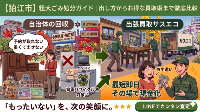 狛江市の粗大ごみ処分ガイド｜出し方から買取術まで徹底解説