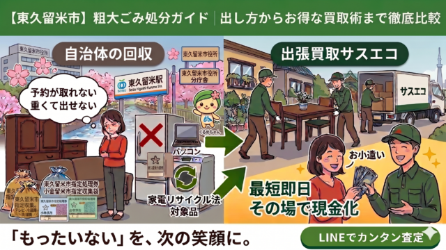 東久留米市の粗大ごみ処分ガイド｜出し方から買取術まで徹底解説