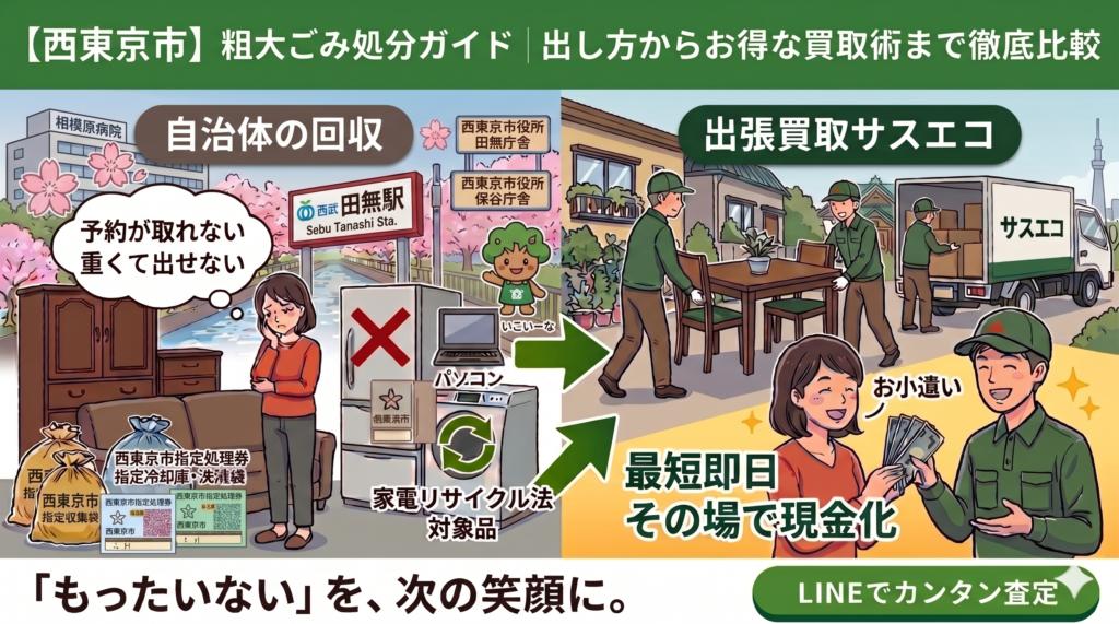 西東京市の粗大ごみ処分ガイド｜出し方から買取術まで徹底解説