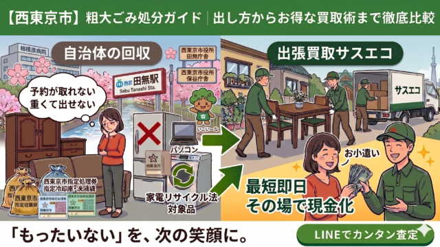 西東京市の粗大ごみ処分ガイド｜出し方から買取術まで徹底解説
