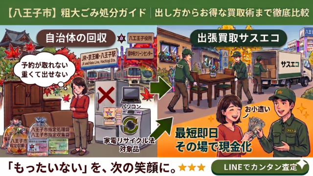 八王子市の粗大ごみ処分ガイド｜出し方から買取術まで徹底解説