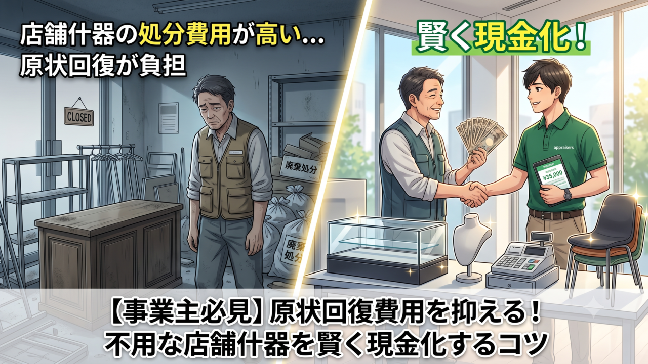 【事業主必見】原状回復費用を抑える!不用な店舗什器を賢く現金化するコツ